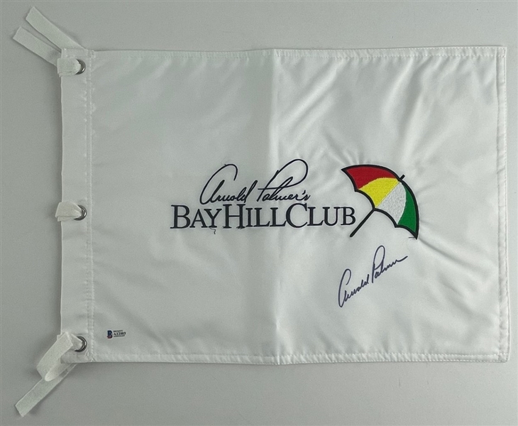 Arnold Palmer Signed Bay Hill Club Pin Flag (Beckett/BAS)