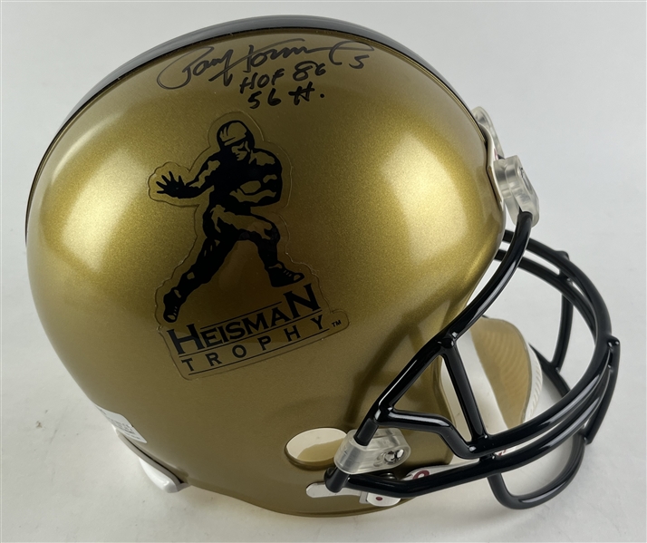 Paul Hornung Signed & Inscribed Full Sized Heisman Helmet (Third Party Guaranteed)