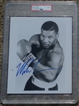 Mike Tyson Signed 8" x 10" 1986 Rookie Era Original Vintage Type I Photograph w/ Mint 9 Auto! (PSA/DNA Encapsulated)