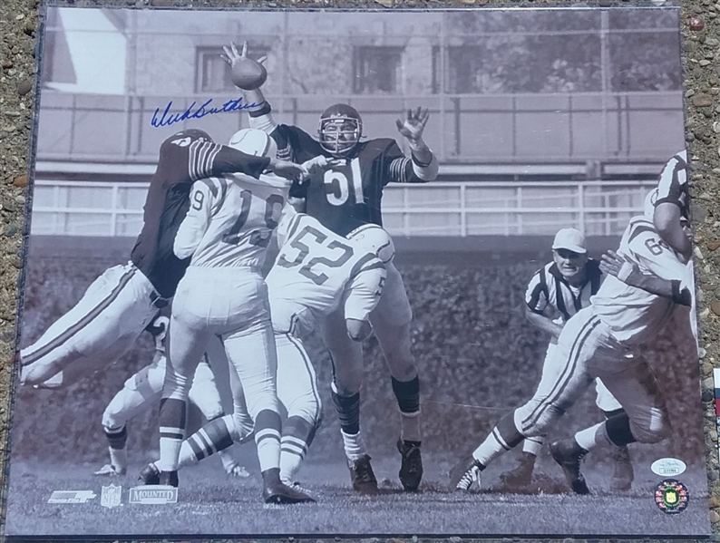 Dick Butkus Signed16" x 20" Chicago Bears vs Colts Photograph at Wrigley Field (JSA)