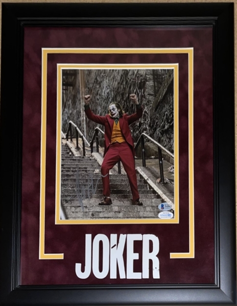 Rare: Joaquin Phoenix Signed Photograph of the Joker, Custom Matted & Framed (Beckett/BAS & ACOA)