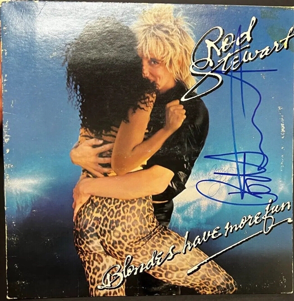 Rod Stewart Signed "Blondes Have More Fun" Album Cover (Beckett/BAS)