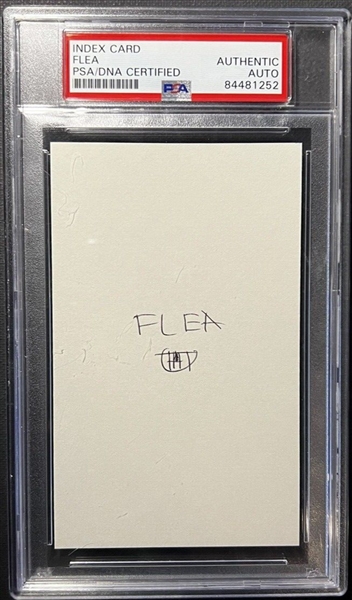 Red Hot Chili Peppers: Flea Signed 3" x 5" Segment (PSA/DNA Encapsulated)