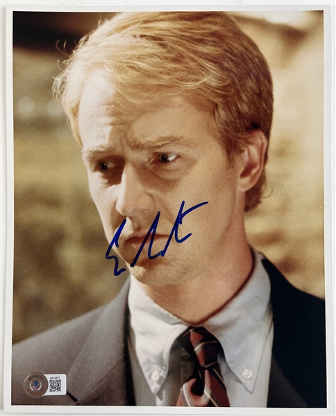 Edward Norton Signed 8" x 10" Color Photograph (Beckett/BAS)