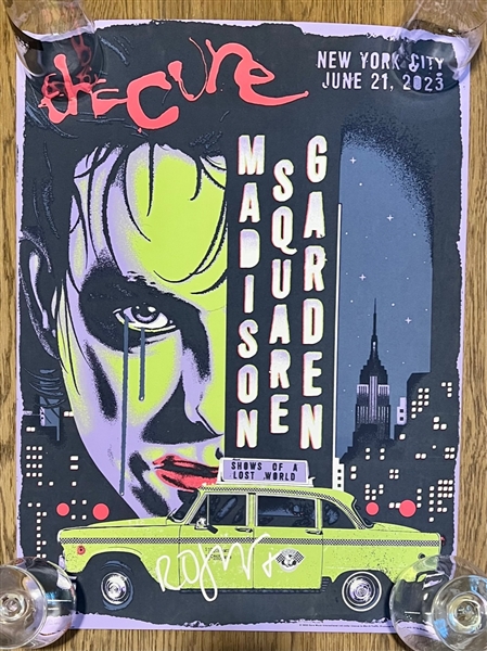The Cure: Robert Smith Signed Original 2023 NYC MSG Tour Poster (Third Party Guaranteed)