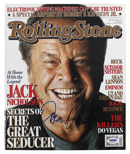 Jack Nicholson Signed October 2006 Rolling Stone Magazine (Beckett/BAS LOA)
