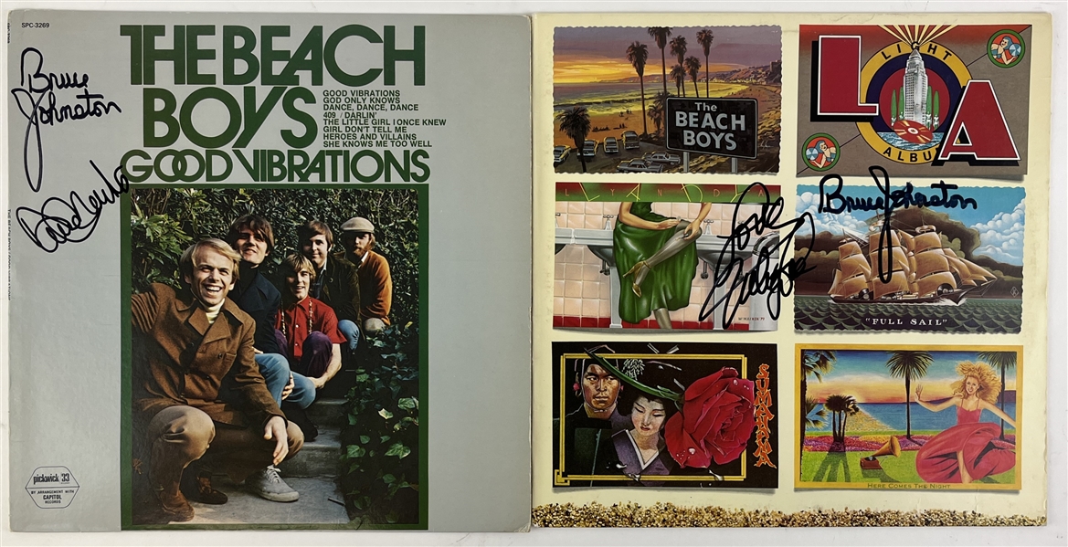 Beach Boys Lot of Two (2) Johnson, Love, & Marks Signed Album Covers (2 Sigs Ea.)(Beckett/BAS)