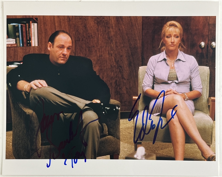Sopranos: James Gandolfini & Edie Falco Signed 8" x 10" Photo (Beckett/BAS LOA)