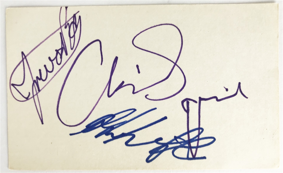Yes: Group Signed 3" x 5" Index Card w/ White, Squire & Rabin (Beckett/BAS LOA)