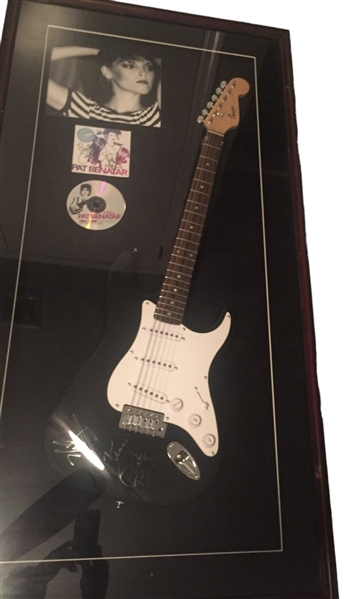 Pat Benatar & Neil Giraldo Dual Signed Guitar & Signed CD Insert in Framed Display (JSA LOA)