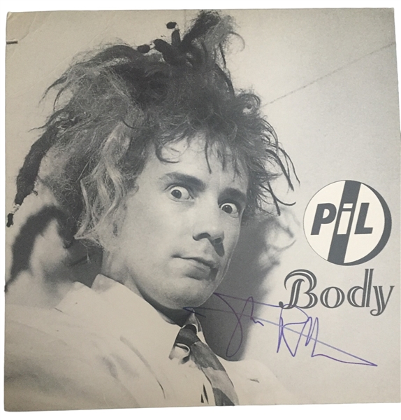 Public Image LTD: Johnny Rotten Signed Promotional "Body" Album Cover (PSA/DNA LOA)
