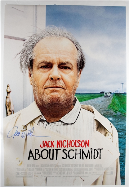 Jack Nicholson Signed 27" x 40" Full Signed "About Schmidt" Original Poster (JSA LOA)