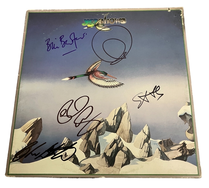 Yes: Group Signed "Shows" Promo Album Cover w/ Anderson, Howe & More! (5 Sigs)(PSA/DNA LOA)	