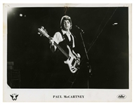 Paul McCartney Signed 7.7" x 10" Wings Capitol Records Promotional Photo w/ Facial Doodle (Tracks UK LOA)