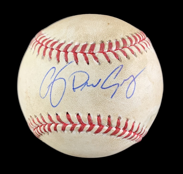 Corey Seager Signed & Game Used OML Baseball with Full Name Autograph :: 9/5/2016 Game vs. DBacks :: Ball Pitched to Seager (MLB Auth & JSA)