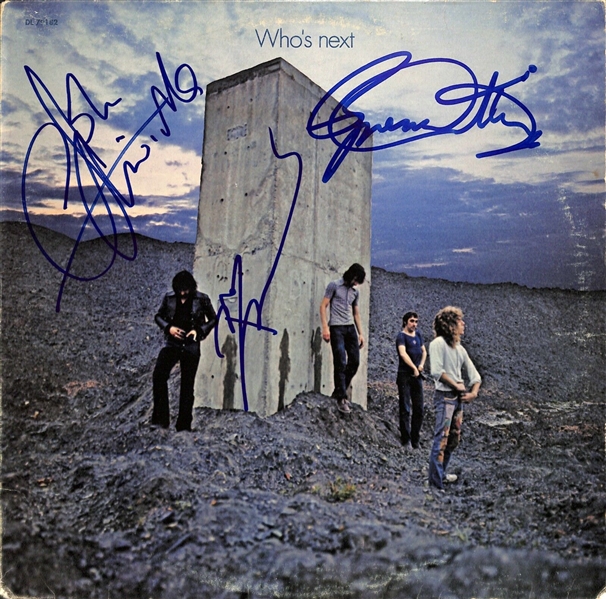 The Who "Whos Next" Signed Record Album with Townshend, Entwistle & Daltrey with GEM MINT 10 Autographs (Beckett/BAS LOA)(Grad Collection)