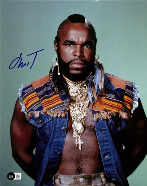 Mr. T Rare Signed 11" x 14" Color Photo from "The A-Team" w/ Gem Mint 10 Auto!(Beckett/BAS LOA)(Grad Collection)