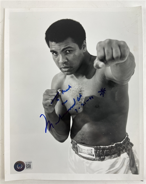 Muhammad Ali Signed 8” x 10” Boxing Photo Dated 1984 (Beckett/BAS LOA)