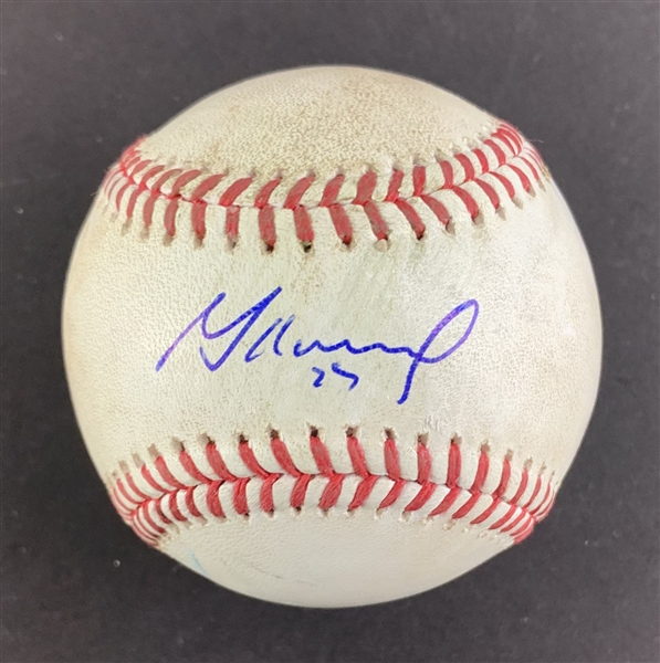 Jose Altuve Game Used & Signed OML Baseball :: Used 6-24-2023 :: Ball Pitched to Altuve! (PSA/DNA & MLB Hologram)