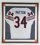 Walter Payton Signed & Stat Inscribed Ltd. Ed. Bears Jersey in Framed Display (Steiner COA)