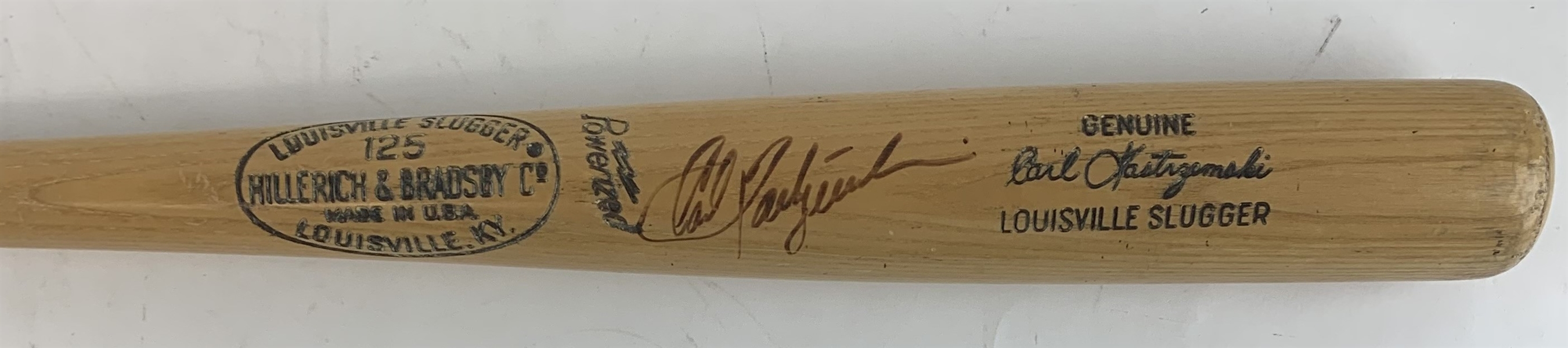 Carl Yastrzemski Signed & Game Issued Professional Model Bat (PSA/DNA LOA)