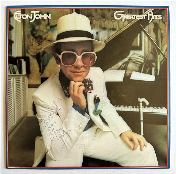 Elton John Superb Vintage Signed "Greatest Hits" Album (1974)(JSA LOA)