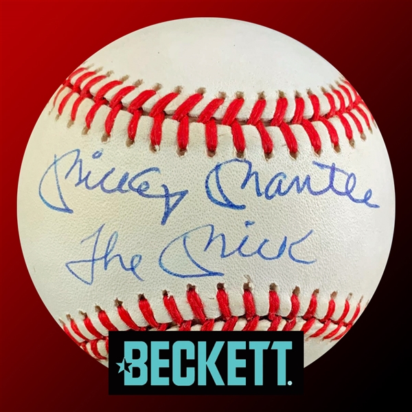 Mickey Mantle Signed OAL Ball with Desirable "The Mick" Inscription (Mantle Museum Sticker)(Beckett/BAS LOA)