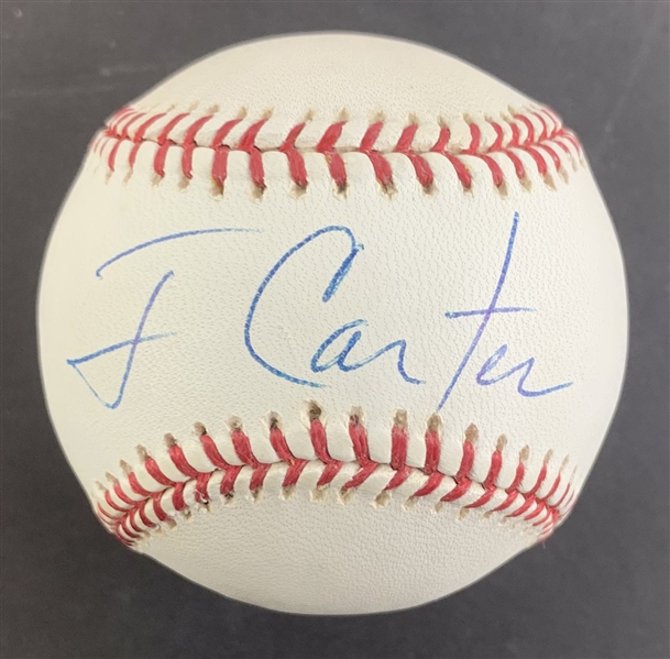 President Jimmy Carter Single Signed OML Baseball (PSA/DNA LOA)