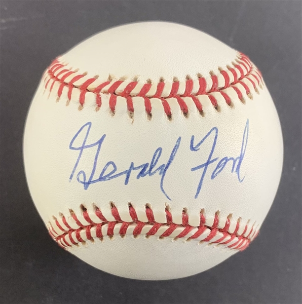 President Gerald R. Ford Single Signed ONL Baseball (PSA/DNA LOA)