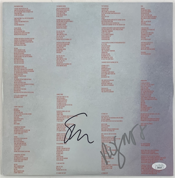The Cure: Robert Smith & Simon Gallup Signed Pornography Album Insert Lyric Sheet W/ Vinyl Record (JSA COA)
