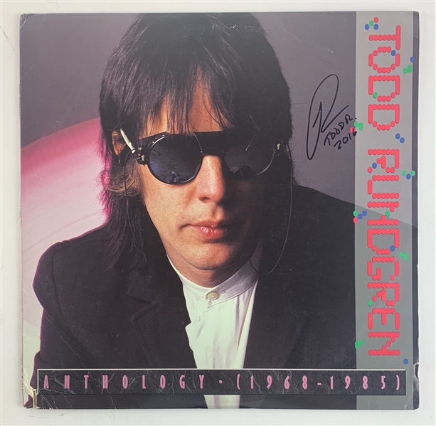 Todd Rundgren Signed "Anthology-1968-1985" Album Cover (JSA)