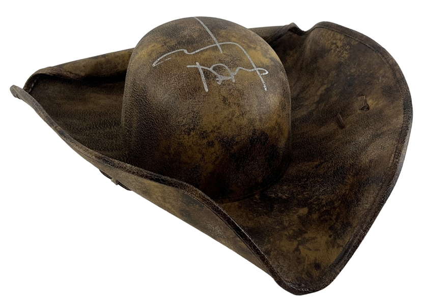 Pirates of the Carribean: Johnny Depp Signed Jack Sparrow Pirate Hat (PSA/DNA)(Beckett/BAS)