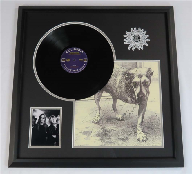 Alice in Chains Signed Self-Titled Album in Framed Display (5 Sigs)(Beckett/BAS LOA)(JSA LOA)