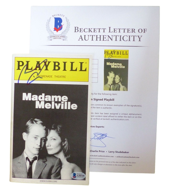 Macaulay Culkin Signed Playbill (Beckett/BAS LOA) 