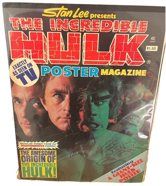 The Hulk: Ferrigno & Bixby Signed Magazine (ACOA Cert) 
