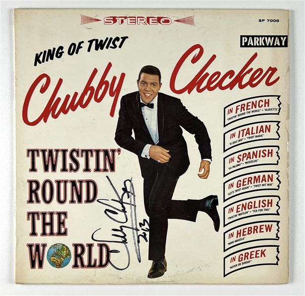Chubby Checker Signed “Twistin’ Round The World” Album Record (Beckett/BAS Authentication)