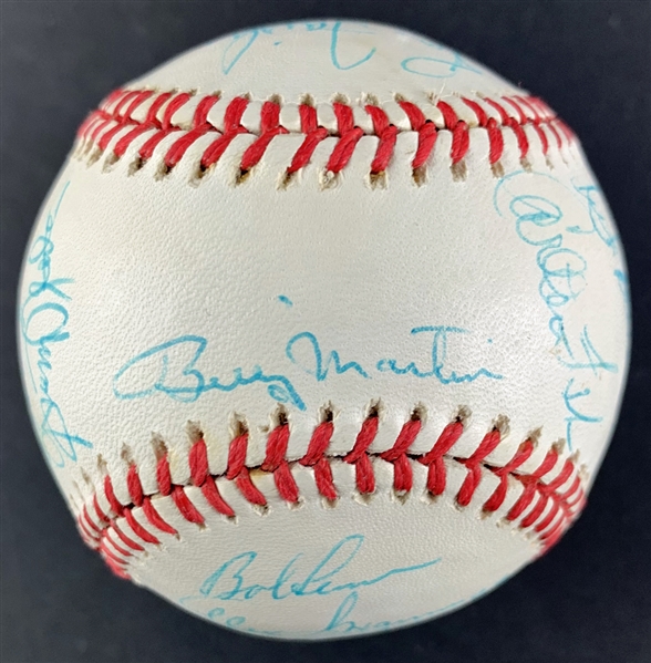 1977 American League All-Star Team Signed OAL Baseball with Billy Martin, Fisk, Brett, Nettles, etc. (Beckett/BAS LOA)