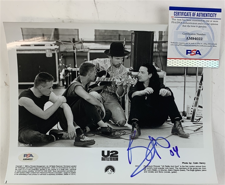 U2: Bono Signed Signed 8" x 10" Promo Photo (PSA/DNA)