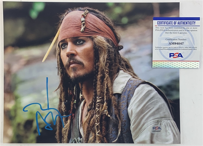 Johnny Depp Signed 8" x 10" Pirates of the Caribbean Photograph (PSA/DNA)