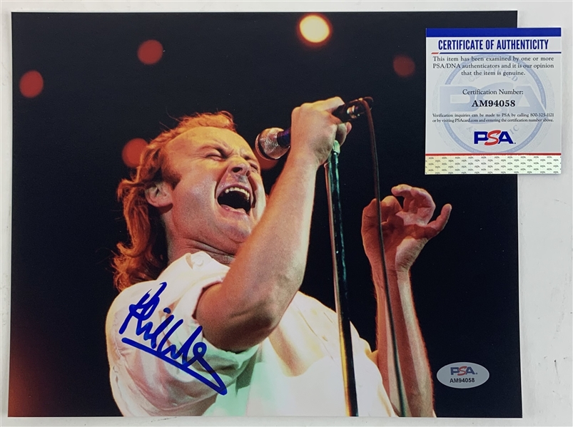 Genesis: Phil Collins Signed Signed 8" x 10" Color Photo (PSA/DNA)