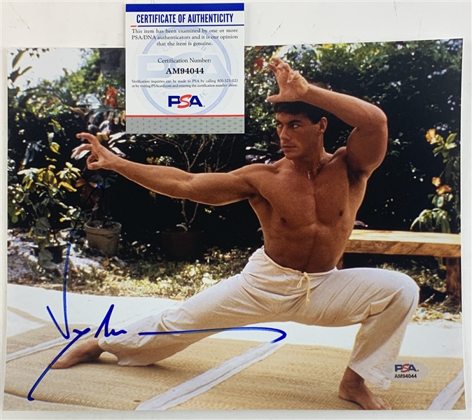 Jean-Claude Van Damme Signed Signed 8" x 10" Bloodsport Photo (PSA/DNA)