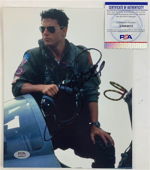 Top Gun: Tom Cruise Signed 8" x 10" Photo (PSA/DNA)