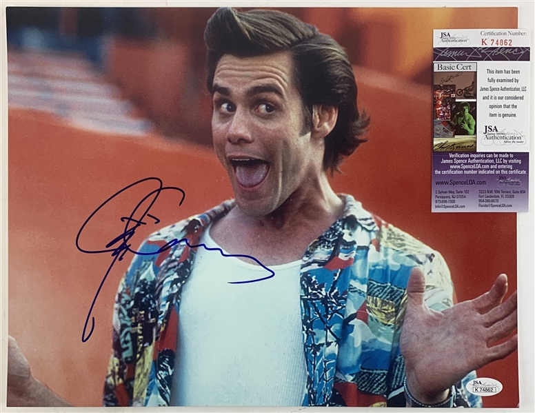 Jim Carrey Signed 11" x 14" Color Photo from "Ace Ventura" (JSA)