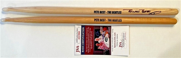 The Beatles: Pete Best Signed Drumstick Set (JSA COA)