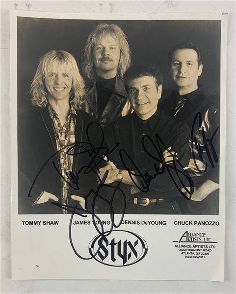 Styx: Band Signed 8" x 10" Promo Photo w/ 4 Signatures (Third Party Guaranteed)