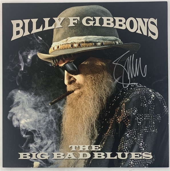 Billy Gibbons Signed "The BIg Bad Blues" Album Cover w/ Vinyl (Third Party Guaranteed)