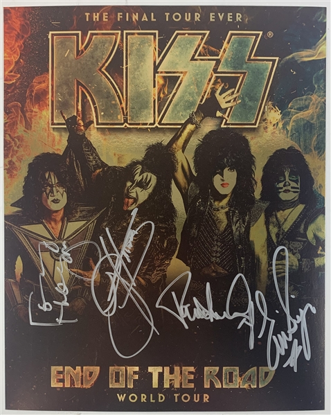KISS: Group Signed 8" x 10" End of the Road Photograph (Third Party Guaranteed)
