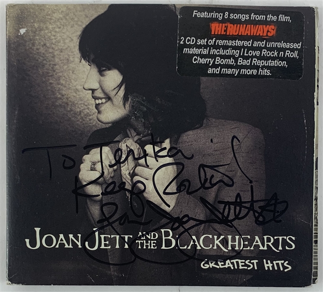 Joan Jett Signed "Greatest Hits" CD Insert w/ Disc (Third Party Guaranteed)