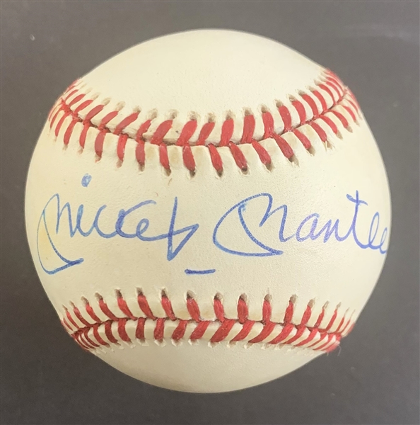 Mickey Mantle Signed Rawlings OAL Baseball (Beckett/BAS LOA)