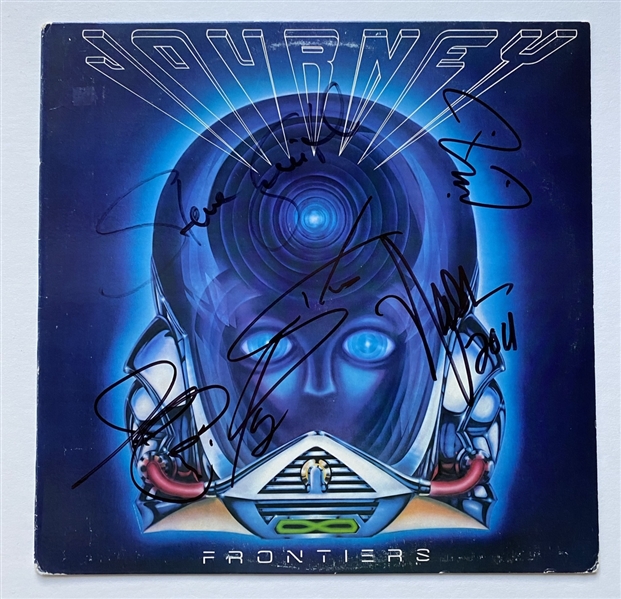 Journey: Group Signed “Frontiers” Album Record (5 Sigs) (JSA LOA)(Ulrich Collection)